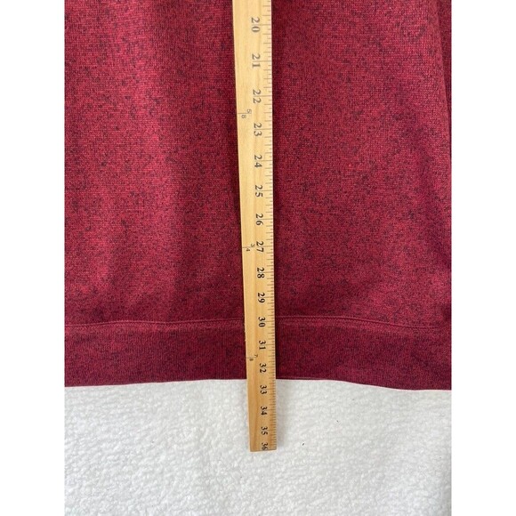 Sonoma Fleece Sweatshirt Men’s 3XLT Burgundy Black 1/4 Snap Mock Neck NWT - Picture 5 of 7